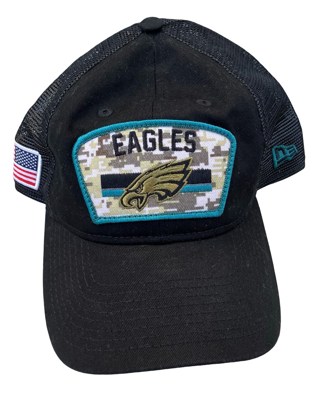 New Era Philadelphia Eagles Salute to Service Trucker Hat Digital Camo Mesh
